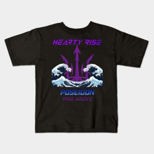 Hearty Rise Poseidon Without Squid Hunters Logos Kids T-Shirt